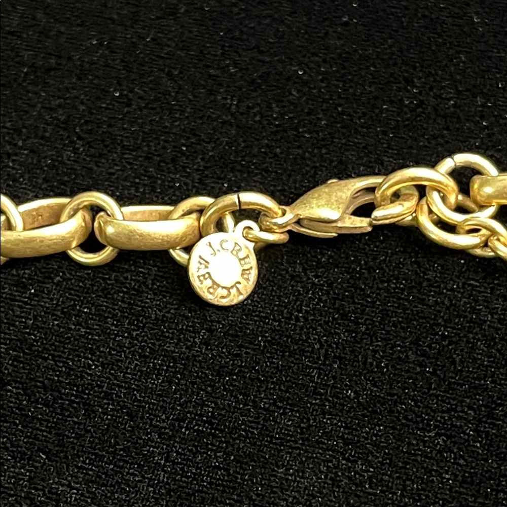 1534 J. Crew Gold and Multicolor Crystal Floral Cluster Necklace - Picture 2 of 7